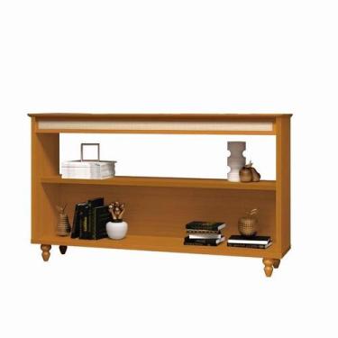 Imagem de Aparador / Bancada ME Com Acbamento Frontal em Ratan Cor Cedro - EDEN