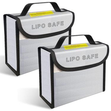 Imagem de CNDHDOK Ok 2 Peças 185 * 75 150 Mm Lipo Safe Bag Para Armazenamento E Carregamento De Bateria À Prova Fogo Explosão