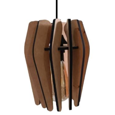 Imagem de Luminária Teto Tipo Pendente Roma Mdf - Completa Mdf Cru