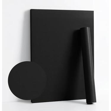 Imagem de Papel de parede preto de 590 cm x 43 cm preto de madeira pura preto papel de parede preto descascar e colar papel de parede preto autoadesivo papel de parede removível textura Shiplap parede