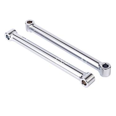 Imagem de Kit de elos de rebaixamento de 10 cm, suportes rígidos de cauda rígida para Harley Davidson Sportster 883 1200 + Dyna 25 cm de comprimento (cromado)