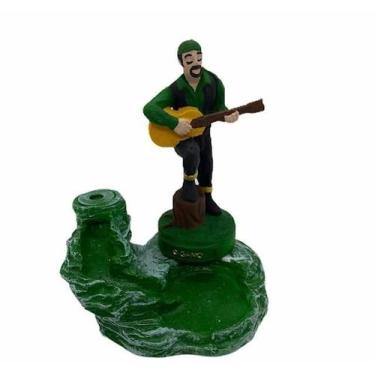 Imagem de Incensário Cascata Cigano Verde 13 Cm Resina - Lua Mística - 100% Orig