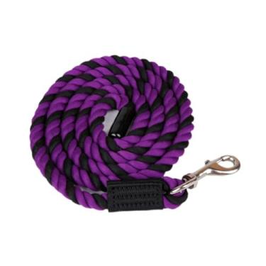 Imagem de kowaku Corda de chumbo para cavalo, cabresto rápido, acessório para celeiro, trançado longo, rédeas para gado, equipamento equestre, guia, linha de estocada, Roxo Rosa