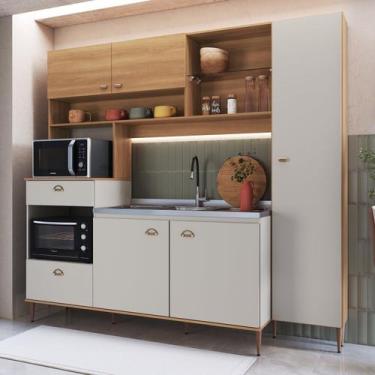 Imagem de Cozinha Compacta 6 Portas com Torre Quente Karina - Delmarco Móveis