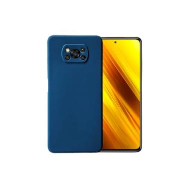 Imagem de Casecious Compatível com Xiaomi Poco X3 ou X3 Pro ou X3 NFC gel de silicone líquido macio celular celular capa traseira básica funda para (azul-petróleo)