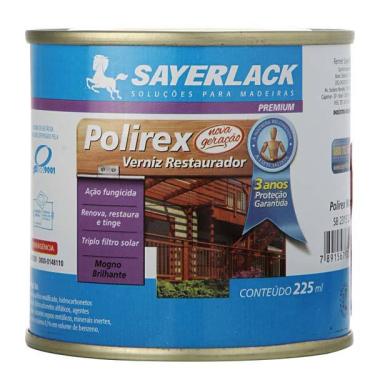 Imagem de Verniz Base Solvente Brilhante Polirex Mogno 225ml Sayerlack