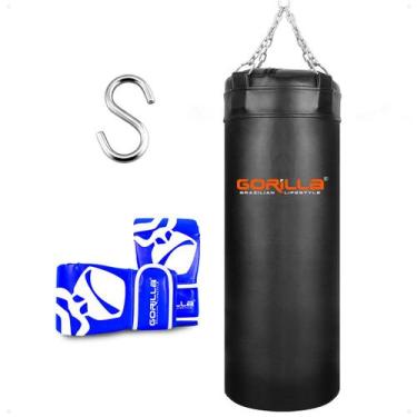 Imagem de Kit Saco De Pancada Profissional Reforçado 70 Cm + Luva Bate Saco Pro 