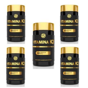 Imagem de Kit 5 Vitamina K2 MK7 Premium 500mg 5x60 cps Floral Ervas - Floral Erv