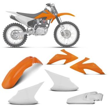 Imagem de Kit plástico personalizado crf 230f 2008 à 2014 - 4 itens (paralama di