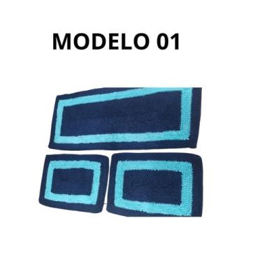 Imagem de Tapete de Frufru Personalizado cozinha 3 peças 1,20 x40  Decoração Exc