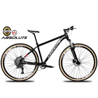 Imagem de Bicicleta Aro 29 Nero 5 Peças Inteira Absolute 12v Hollowtech Freio Hidráulico k7 11/52 Garfo Trava no Guidão Pneu Faixa (Preto, 23)
