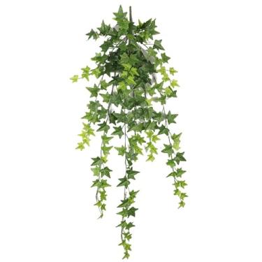 Imagem de Videira de hera doce artificial Videira 97cm de longa duração Decoração de planta falsa para folhas de fio de ferro de seda de casamento interno folhas (Verde)