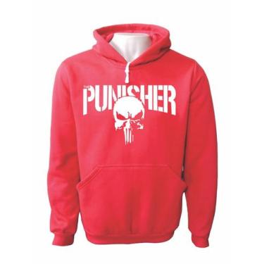 Imagem de Blusa De Moletom Masculina Plus size Justiceiro Punisher XG até XG8, V