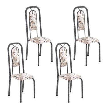 Imagem de Cadeiras para Sala de Jantar 4 Unidades Lara Arabesco / Mart Prata