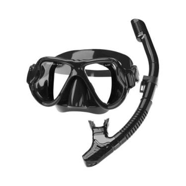 Imagem de Máscara de Snorkel Seca com Óculos de Mergulho - Ajustável, Antiembaça