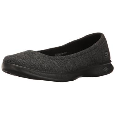 Imagem de Skechers Tênis de caminhada feminino Go Step Lite-Evoke, Preto/cinza, 7