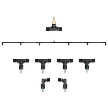 Imagem de Varinha de polilança de 6 bocais com encaixe de latão de 9,5 cm, lança de pulverizador ATV de 7,5 pés, acessório de pulverizador de grama e agrícola de ampla cobertura para tratores/UTVs