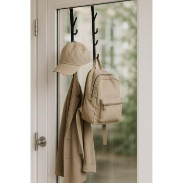 Imagem de Kit 2 Cabide Suporte Para Porta e Armários Com 7 Ganchos Pendurar Acessórios Roupas