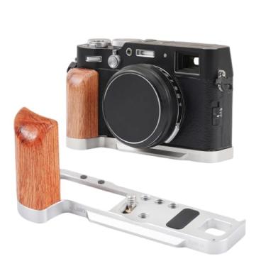 Imagem de Tangxi Pega X100VI/X100V, Aperto de Madeira Em Forma de L Com Placa de Liberação Rápida para Arca, Suporte L Com Rosca 1/4" (Prata)