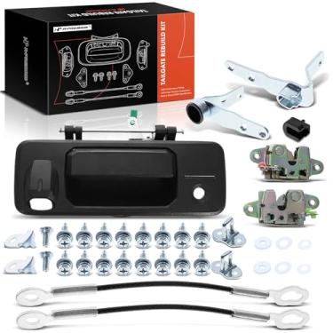 Imagem de A-Premium Kit de reconstrução de porta traseira de 26 peças compatível com Toyota Tacoma 2016-2023, moldura da porta traseira, haste de trava, bucha de cabo, parafusos de dobradiça