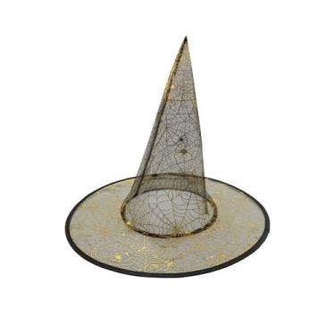 Imagem de Chapeu Bruxa Tule Halloween Aranhas - Trilha Multicoisas