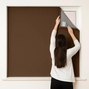 Imagem de Cortina Painel Blackout Mosquiteiro P/janela Até 1,20x2,00 G (Marrom)