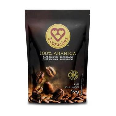Imagem de Café Solúvel 100% Arábica Três Corações Refil De 40G - 3 Coracoes