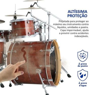 Imagem de Capa De Proteção Para Bateria Acústica Dupla Face - Anti UV
