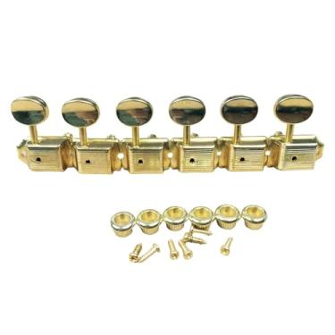 Imagem de JunZheHub 6 Peças de Cravelhas de Afinação de Guitarra Elétrica, Substituição Profissional E Resistente para Faça Você Mesmo