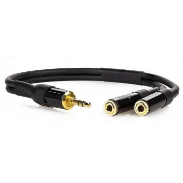 Imagem de Cabo P2 Macho Para 2X P2 Femea Estereo - 2 Mt