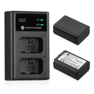 Imagem de Bateria e carregador FirstPower NP-FW50 para câmeras Sony