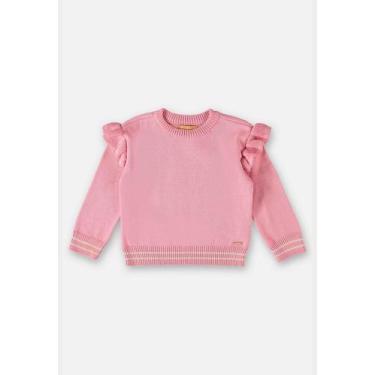 Imagem de Blusão em Tricô Infantil Menina Up Baby, Rosa, 1