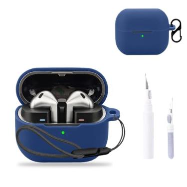 Imagem de NOUKAJU Capa para Samsung Galaxy Buds3 FE, capa protetora para fone de ouvido (com mosquetão + cordão + caneta de limpeza) à prova de quedas, arranhões, à prova de choque, capa para Samsung Galaxy