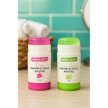 Imagem de Sabonete Facial em Bastão, Limpeza Profunda, Controle de Oleosidade, 80g (rosa)