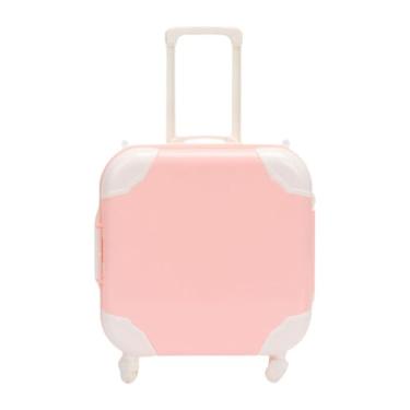 Imagem de Almencla Mini mala de boneca, caixa de armazenamento de bagagem, brinquedos infantis, boneca, transportadora de viagem, lembrancinhas de festa, mala de viagem, Rosa