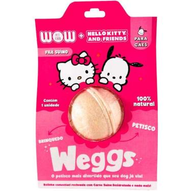 Imagem de Petisco WOW Weggs Hello Kity para Cães Sabor Lombo - 1 Unidade