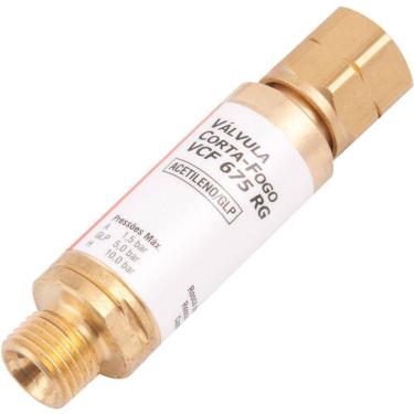 Imagem de Válvula Corta Fogo Acetileno Para Regulador Vcf675rg Vonder
