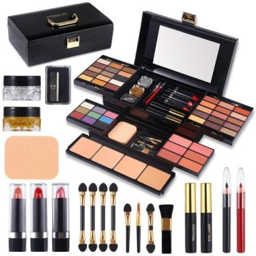 Imagem de Kit de maquiagem MORNECA Professional 58 cores com espelho feminino