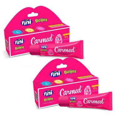 Imagem de Kit 2 Hidratante Labial Carmed Fini Beijos Efeito Gloss com Cor 10g