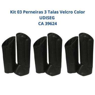 Imagem de Kit 03 Perneiras Proteção 3 Talas tiras autocolantes Color UDISEG CA 3