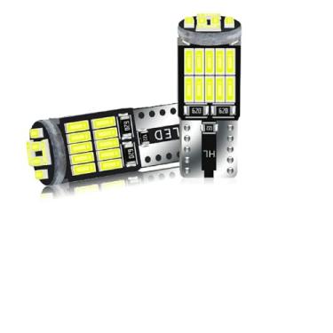 Imagem de HOCOLO 2 lâmpadas LED T10 158 W5W 2825 168 192 194 T10 lâmpadas de cunha 12V branco frio para luzes de marcação lateral de carro mapa cúpula porta cortesia placa de licença 0,5W (2x T10 26-SMD)