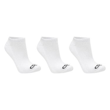 Imagem de Kit Meia Olympikus Cano Baixo Masculina - 3 Peças, Branco, 39/44