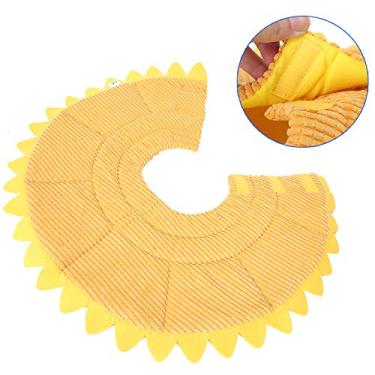 Imagem de Dog Cute Cone Pet Neck Collar Cone Post Surgery Stress Recovery Collar Pet Sunflower Plush Cover with for Dog Cat Puppy(L)
