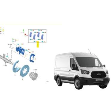 Imagem de Jogo de pastilhas do freio das rodas traseiras (sem o sensor) ( transi