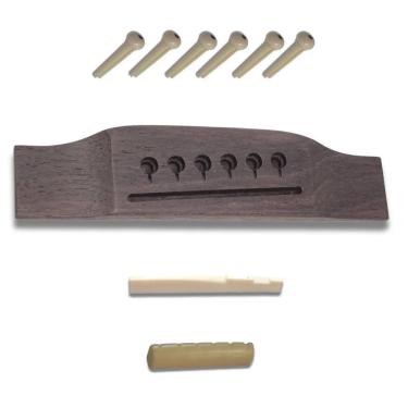 Imagem de Kit Folk Cavalete Aço + Rastilho + Nut + 6 Pinos Bg