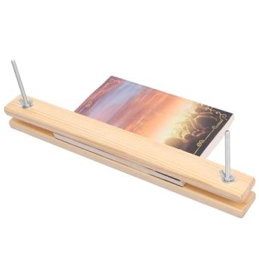 Imagem de LCZNXJJY Kits de ferramentas de encadernação de livros, prensa de livros multifuncional artesanal, prensa de encadernação de madeira de bambu para encadernação DIY fácil de montar (grande: 15 × 1,124