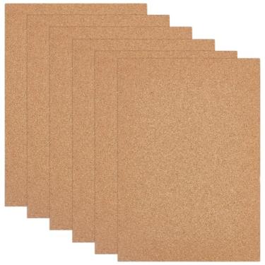 Imagem de BENECREAT 6 quadros de cortiça retangulares, quadros de avisos quadrados, 20,8 x 29,5 x 0,8 cm, quadro de cortiça para casa, escola, escritório, exibição