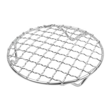 Imagem de Tsnamay Grelha redonda de 130 mm de aço inoxidável com pernas de 20 mm para cozinhar e cozinhar a vapor