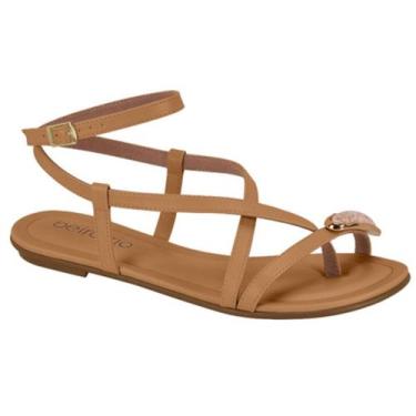 Imagem de Sandália rasteira beira rio ring toe 8367-875, Camel, 37