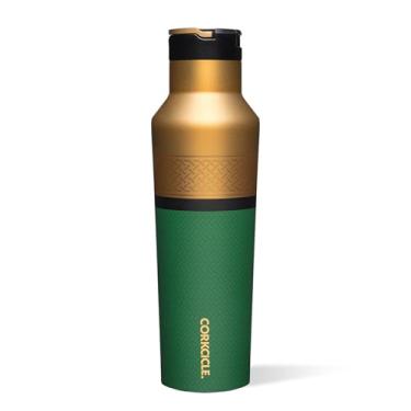 Imagem de Corkcicle Cantina Esportiva Marvel - Garrafa de água de aço inoxidável com isolamento triplo - Tampa de palha e alça de metal dobrável - Presente de bebida de verão - Mantém bebidas geladas - Loki
